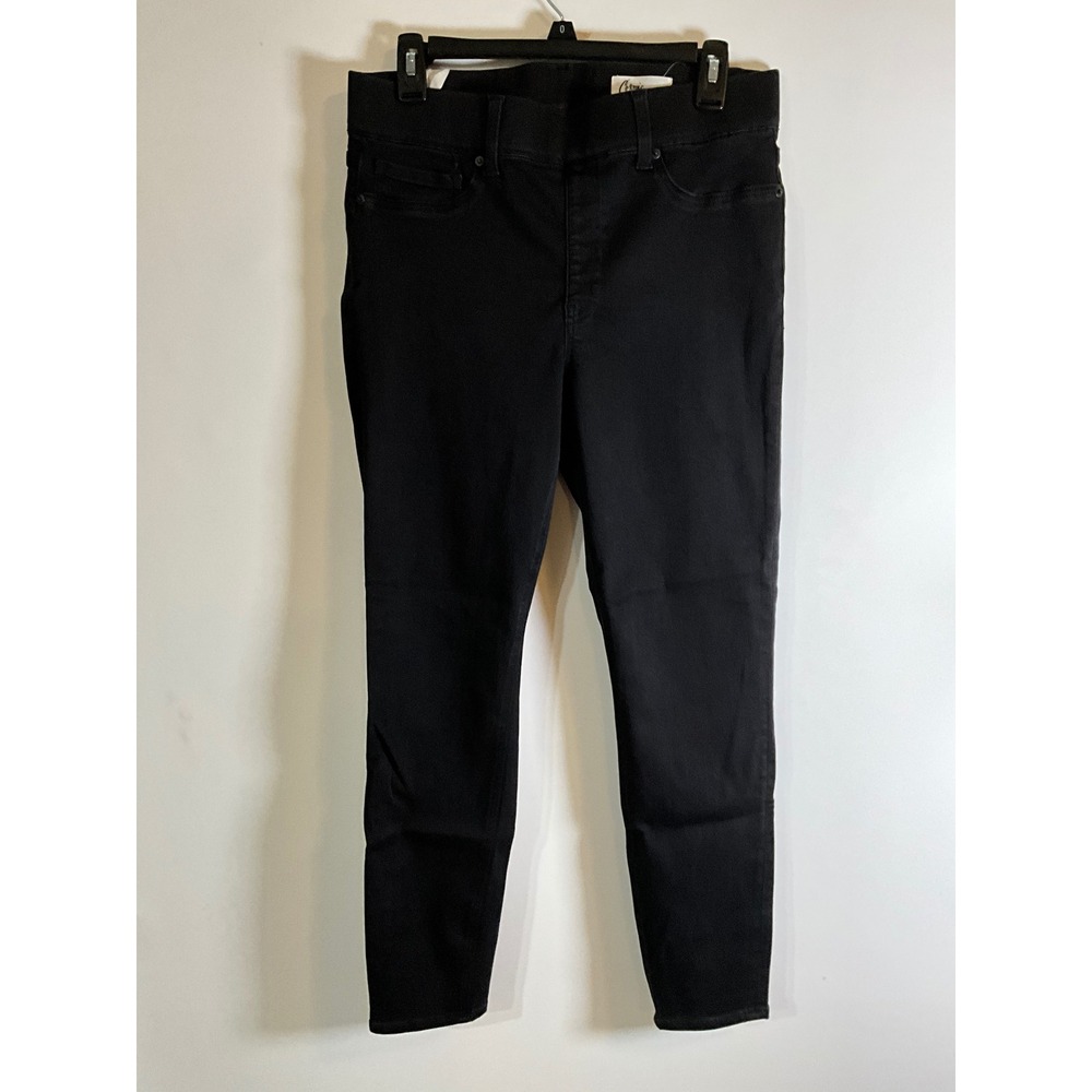 Cosmic Blue Love Black Skinny Jeans Pull On Stretch Size 31 PCL010283SZ-STRMY